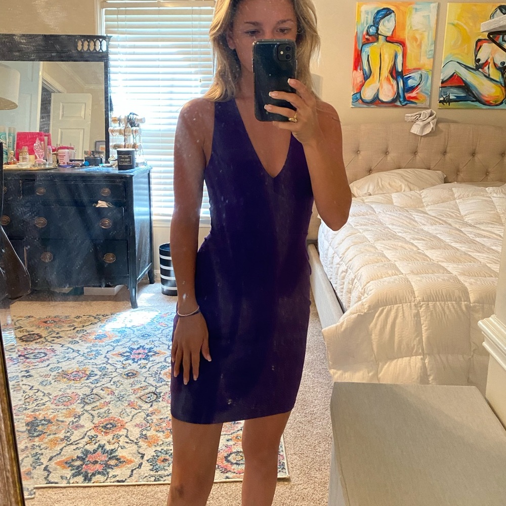 Susana Monaco Purple halter dress